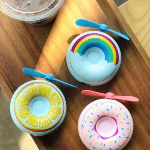 Quạt Sạc Dự Phòng Bánh Donut