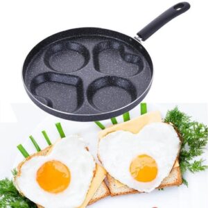 Chảo Vân Đá Chống Dính 4 Ngăn Trái Tim