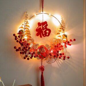Vòng Thần Tài Kèm Phụ Kiện Trang Trí Có Đèn