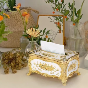 Hộp Khăn Giấy Mạ Vàng Cao Cấp