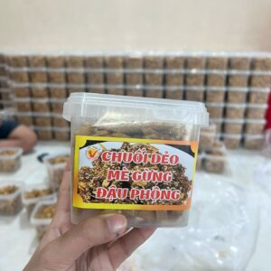 Chuối dẻo mè gừng đậu phộng
