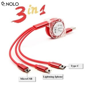 Cáp Sạc Nhanh Rút Gọn Đa Năng 3 Trong 1