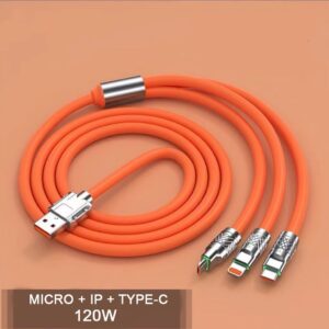 Cáp 3 đầu sạc nhanh 120w