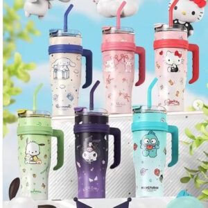 Ly Giữ Nhiệt Có Quai Cầm Hoạt Hình 1200ml