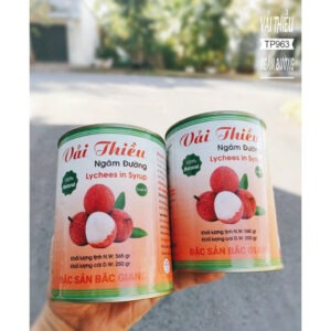 Vải Thiều Ngâm Đường Lon 