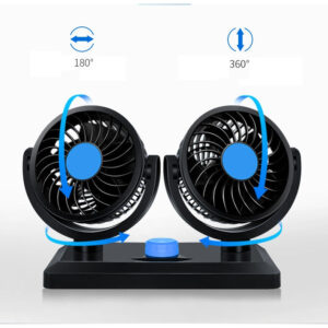 Quạt Tích Điện Đôi Xoay 360 Độ