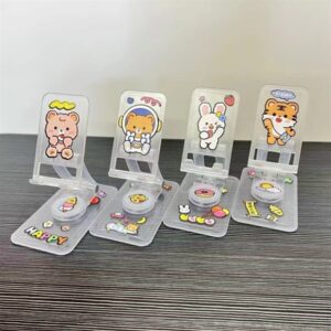 Giá Đỡ Điện Thoại Xoay Gấp Gọn Trong Suốt Hoạt Hình