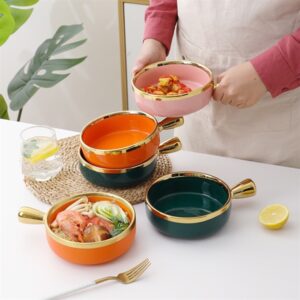 Bát Sứ Có Tay Cầm Mix Màu