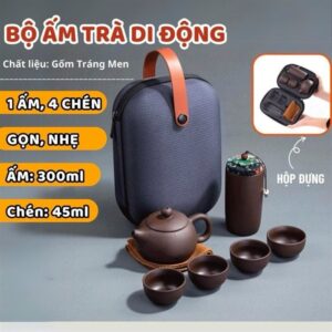 Bộ Ấm 4 Chén Trà Kèm Hộp
