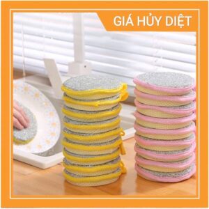 Miếng Rửa Chén Tròn 2 Mặt
