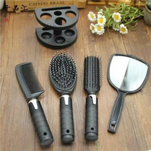 Set Gương Lược Đen 5 Món Loại To