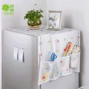 Khăn Phủ Tủ Lạnh Có Ngăn Chứa Đồ 2 Bên