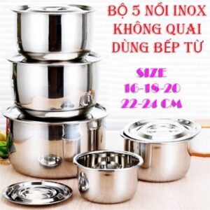 Bộ Nồi Inox 5 Món