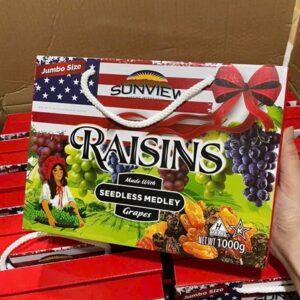 Nho Túi Xách Raisin Mỹ Hộp 1000gram Vip (Thùng 20 Hộp)