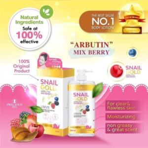 Sữa Dưỡng Thể Alpha Arbutin Snail Gold Mix Berry body Gold 24k Body Serum 500ml