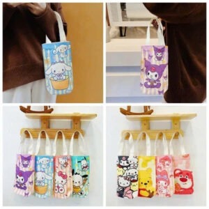 Túi Đựng Bình Hoạt Hình Canvas Sanrio (Thùng 1000 Cái)