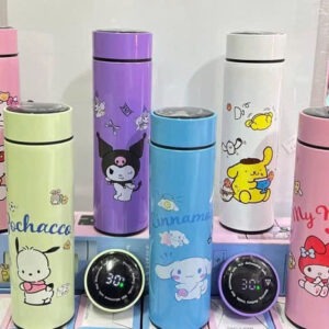 Bình Giữ Nhiệt Inox Trẻ Em Sanrio 500ml Có Led Đo Nhiệt Độ Bình (Thùng 50 Cái)