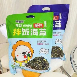 Rong Biển Rắc Cơm Gói Lớn Hình Sử Tử (Thùng 16 Gói)