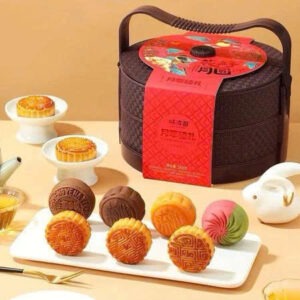 Bánh Trung Thu Mix 8 Vị Giỏ Xách 2 Tầng