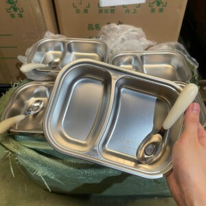 Khay Cơm Inox Gấu (Thùng 240 Cái)