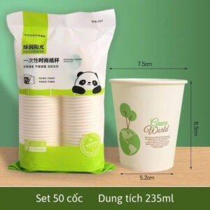 Cốc Giấy Gấu Uống Nước (Thùng 40 Túi)