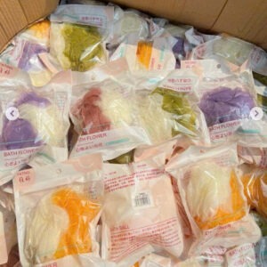 Bông Tắm Túi Tròn 2 Màu (Thùng 400 Cái)