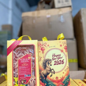 Mực Sợi Hấp Nước Dừa Hộp Tết