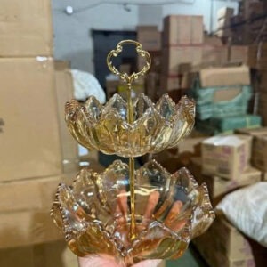Khay Thủy Tinh Hoa 2 Tầng