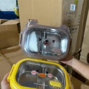 Hộp Cơm Inox Gấu Vịt
