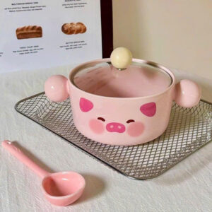 Nồi Sứ Kèm Thìa Heo Cute (Thùng 48 cái)